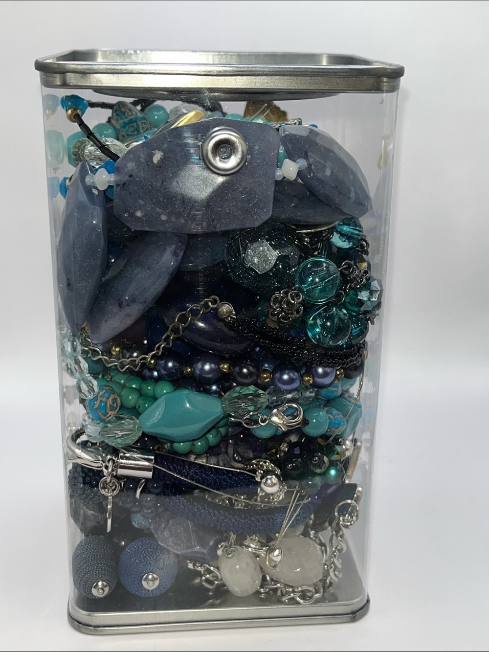 Women's blue green tones Mystery Jewelry Jar - Picture 5 of 6